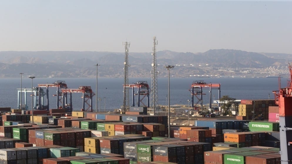 18.8% نسبة ارتفاع عدد الحاويات الواردة عبر ميناء العقبة بالنصف الأول للعام الحالي