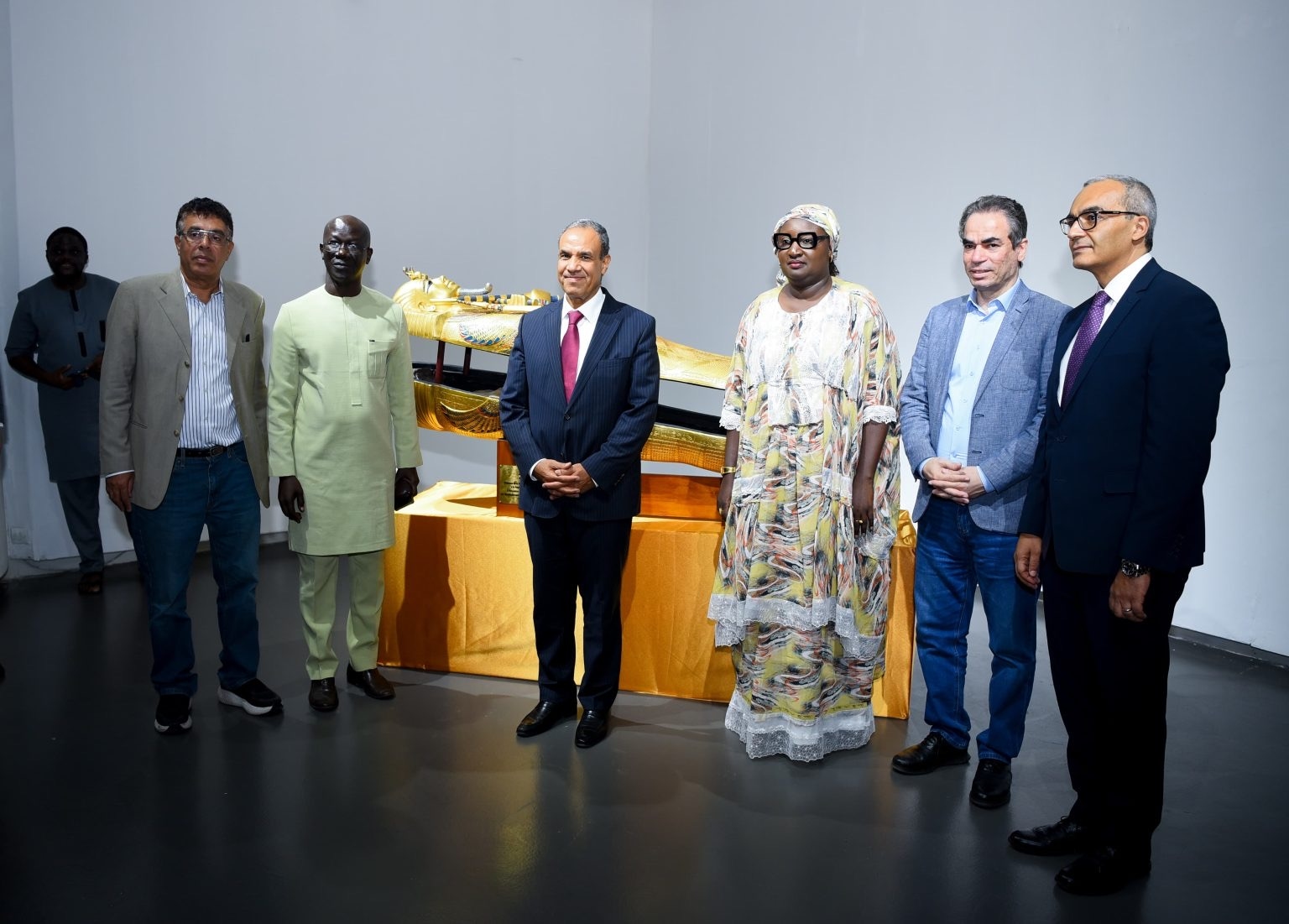Replicas of Tutankhamun's mummy and sarcophagus gifted to museum in Dakar