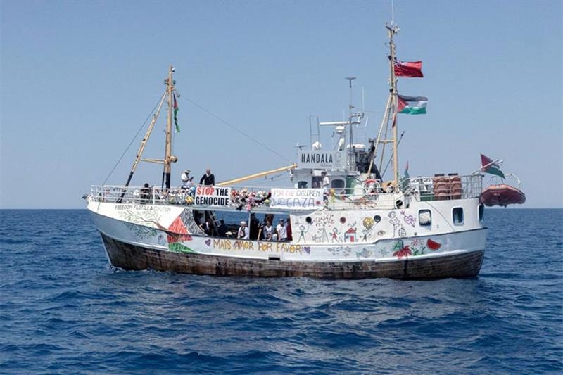 Aid boat Handala approaches Gaza shores in defiance of Israeli blockade - War on Gaza