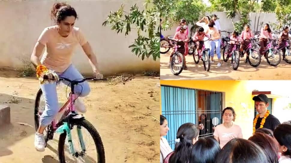 Taapsee Pannu Empowers Barabanki Girls With Education And Bicycles During Annual Visit