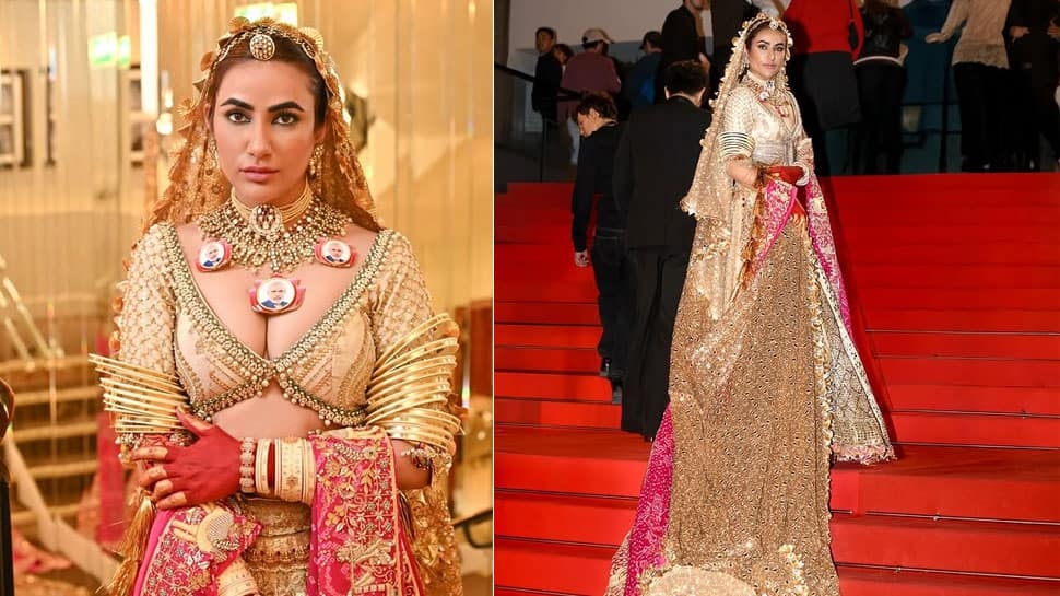 Meet Ruchi Gujjar, A Former Miss Haryana 2023 Who Ditched Gowns For Rajasthani Lehenga Choli And Wore PM Modi Necklace At Cannes Film Festival 2025
