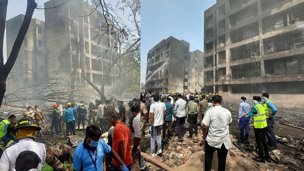 Ahmedabad Plane Crash: Video Emerges From Crash Site; Rescue Ops Underway- Watch