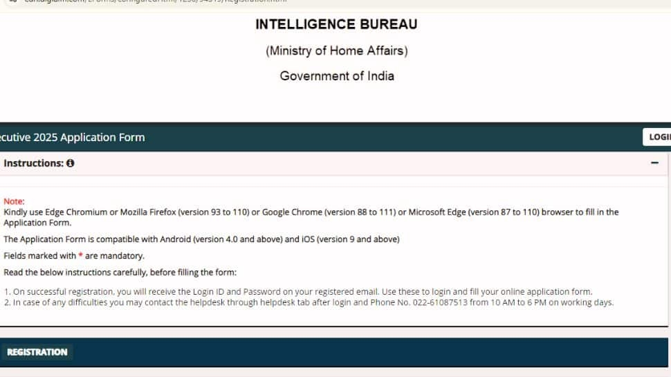 IB ICIO Recruitment 2025 For Grade II Posts: Registration Starts At mha.gov.in- Check Eligibility Criteria, Direct Link Here