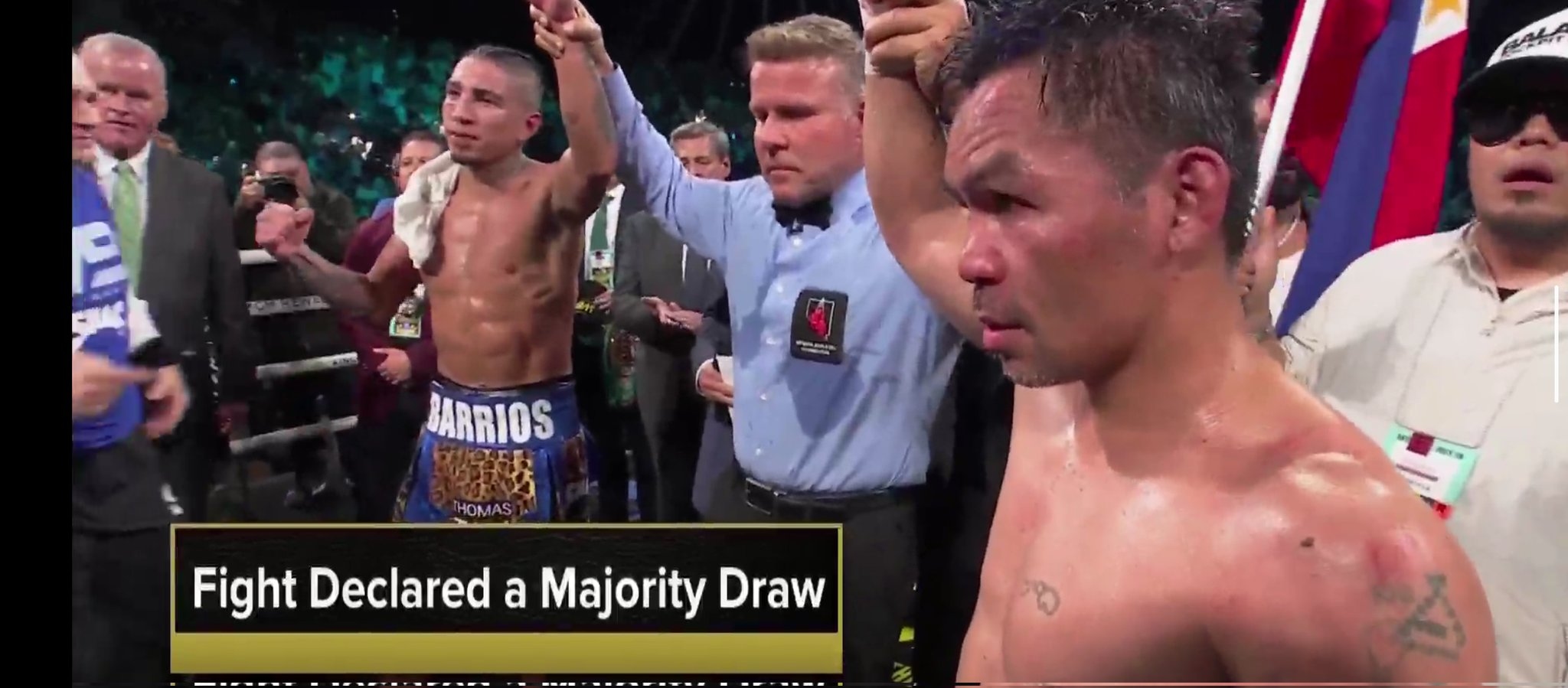 Pacquiao and Barrios Fight to a Draw; Manny Says He Should Have Won