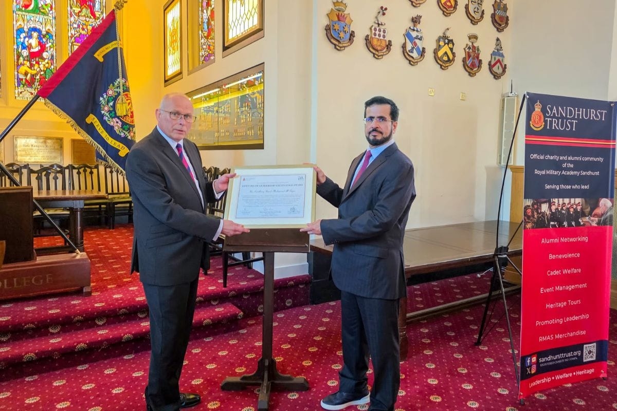 Saeed Mohammed Al Tayer Receives Sandhurst's Inaugural Life of Leadership Excellence Award