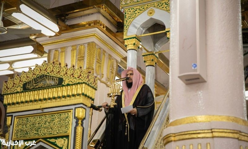 الشيخ المهنا بخطبة الجمعة بالمسجد النبوي الشريف :