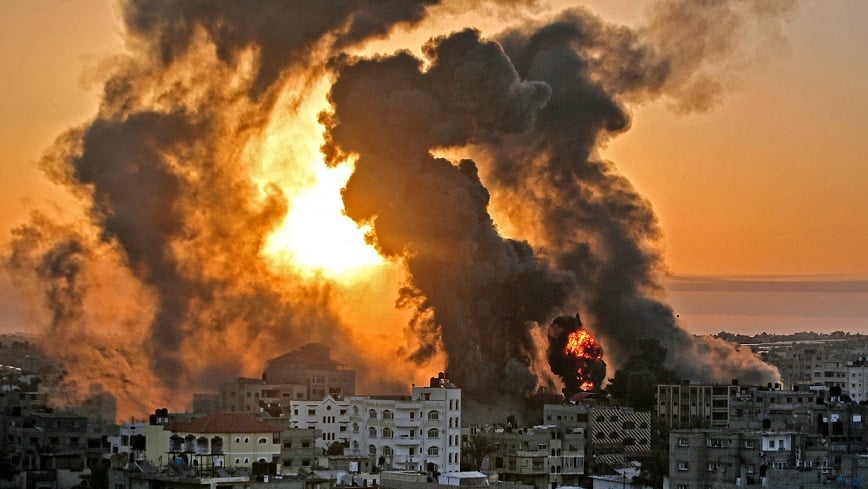 استشهاد 11 فلسطينيًا في قصف جوي إسرائيلي غرب مدينة غزة