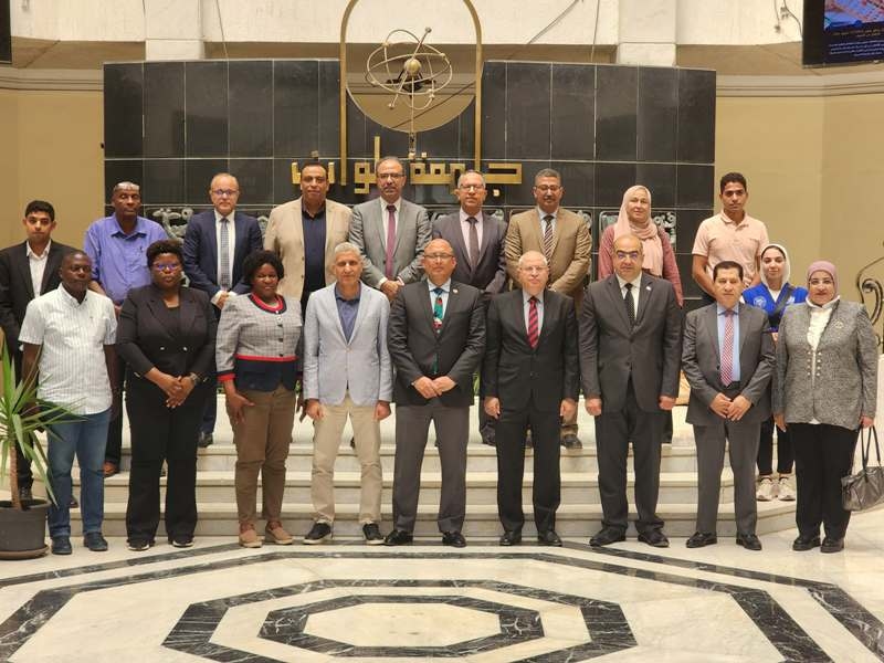 جامعة حلوان تستقبل وفد الاتحاد الأفريقي للرياضة الجامعية