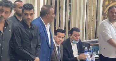 وفد من نقابة الموسيقيين في عزاء محمد عواد
