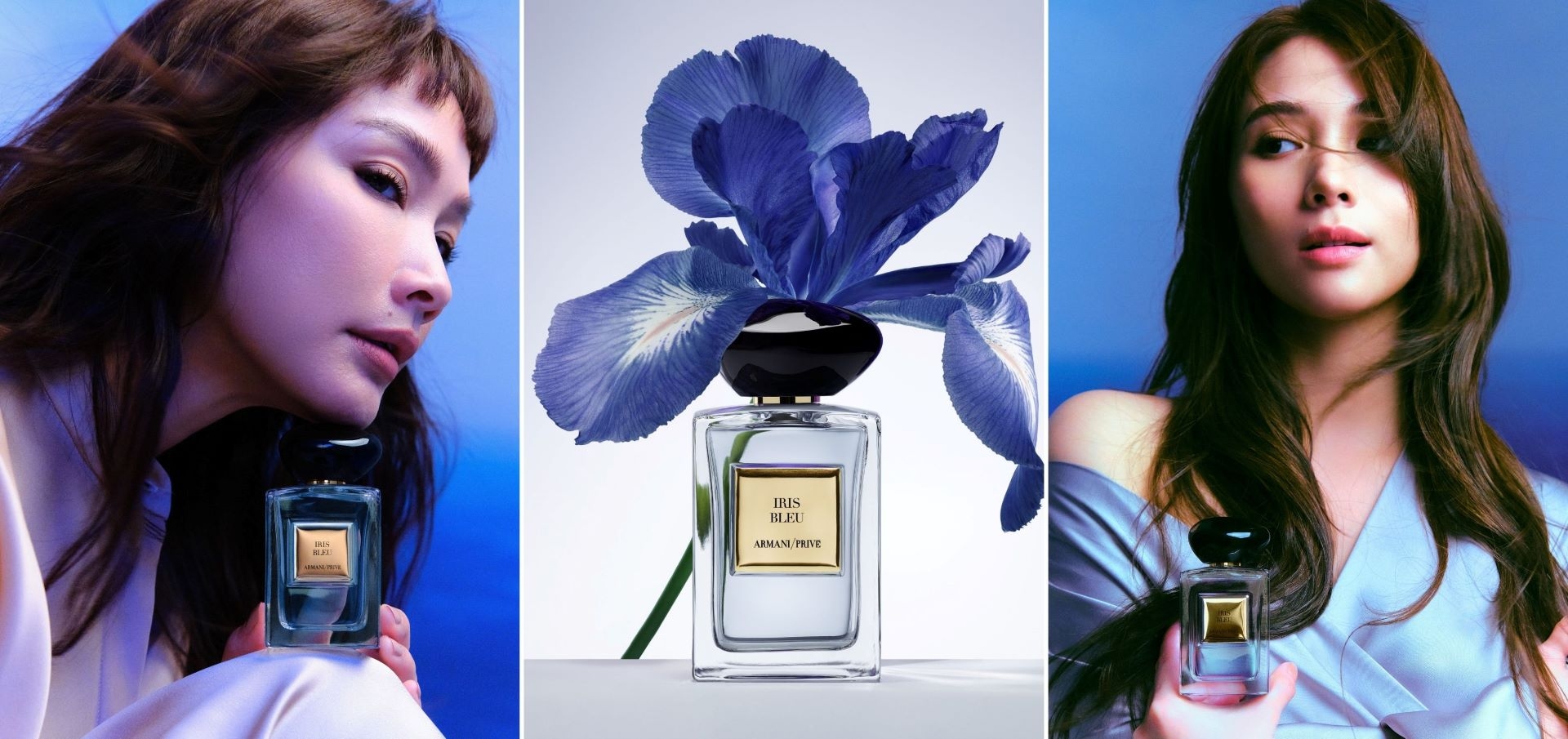 Scha Al-Yahya, Marion Caunter & Elvina Mohamad Plunge Into Armani's New IRIS BLEU