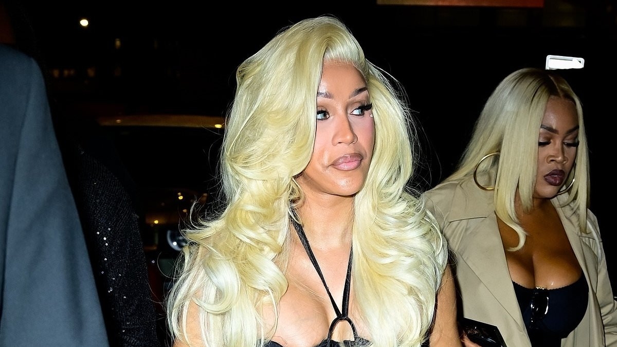 Cardi B looks strikingly different as she sports a dramatic bleached blonde wig while joining glam Heidi and Leni Klum and Doja Cat at star-studded Cipriani Met Gala afterparty