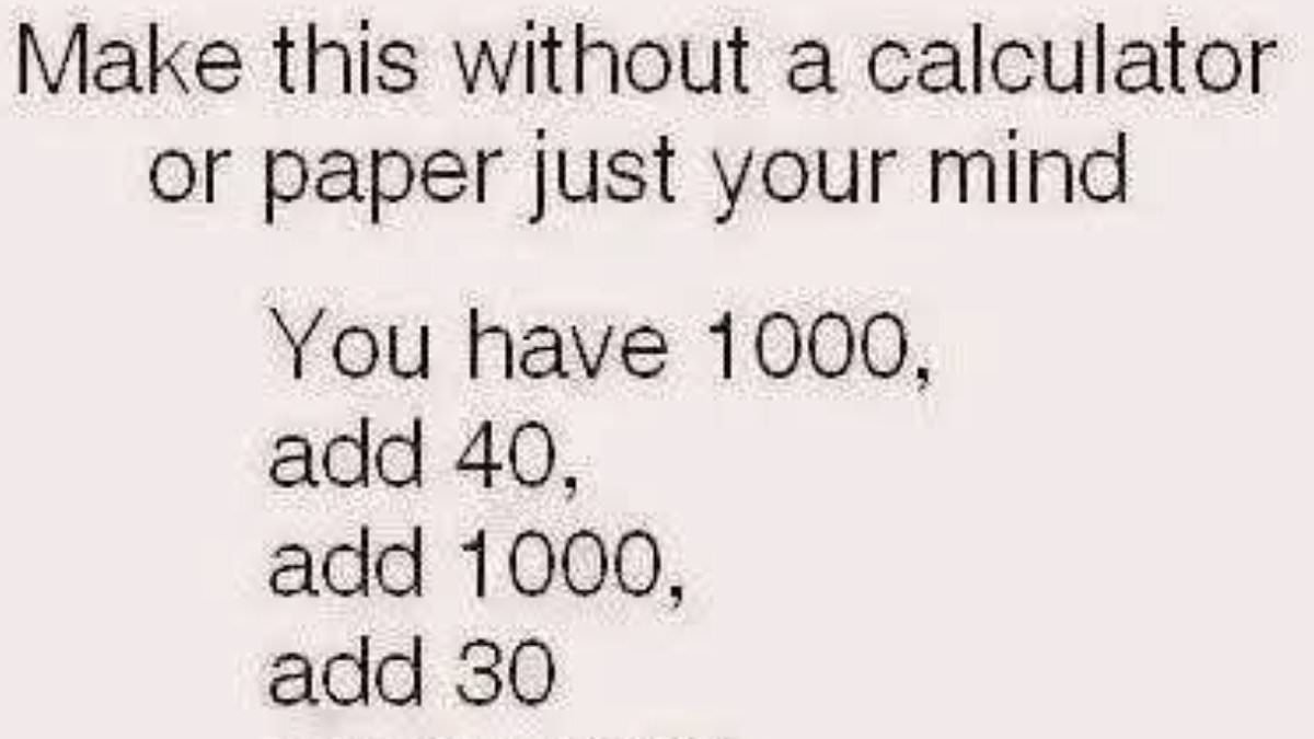 The infuriatingly simple maths puzzle that's leaving adults baffled - but can YOU work it out?