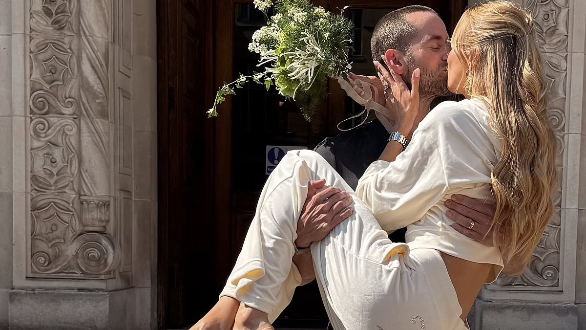Woman is mercilessly mocked online for wearing 'tacky' Juicy Couture sweats as her wedding outfit