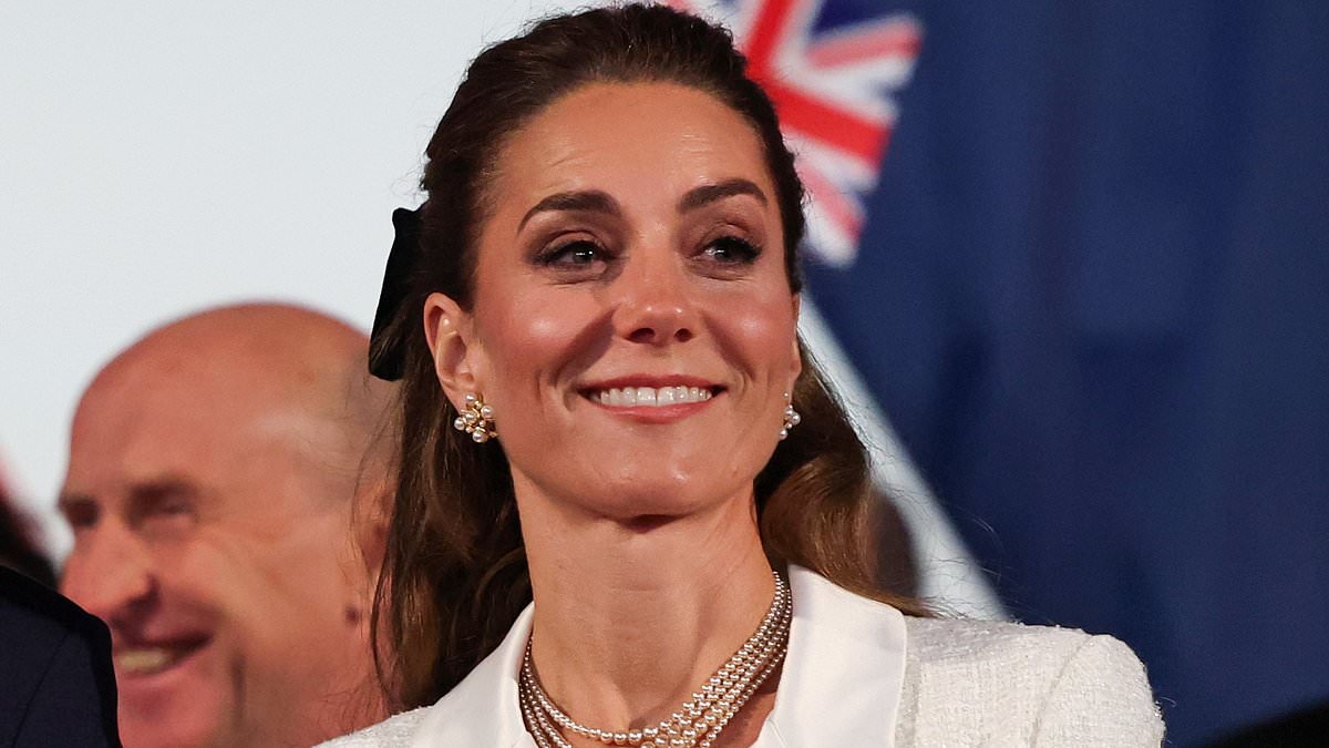 The touching hidden meaning behind Kate's pearl necklace as she joins William at VE Day concert