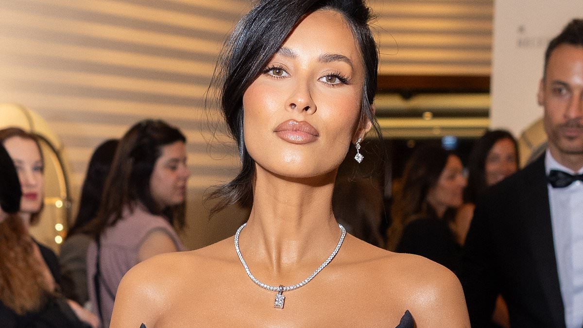 Married At First Sight's hottest bride ever Evelyn Ellis stuns in gold designer gown as she makes shock appearance at Cannes Film Festival - but there is one notable face missing