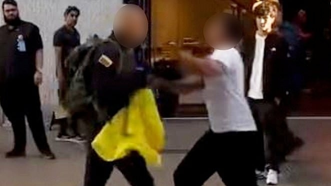 Sickening moment man is knocked out cold with a single punch in city centre confrontation