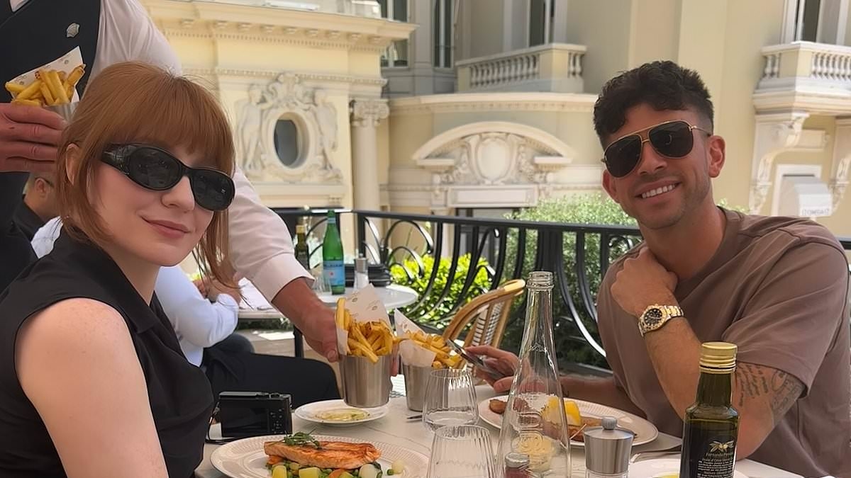 Nicola Roberts shares first photo with former footballer fiancé Mitch Hahn during trip to Monaco - one year after becoming engaged