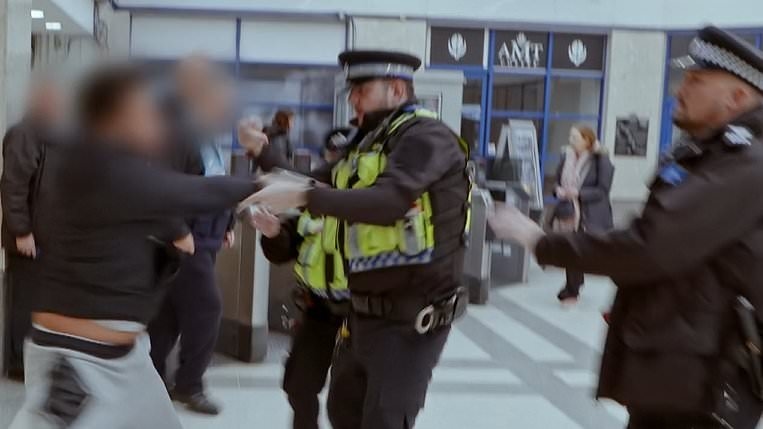 EXCLUSIVE Britain's shameless fare dodgers revealed: Moment brazen commuters attack police, barge through barriers and insult train staff in bid to avoid paying for tickets