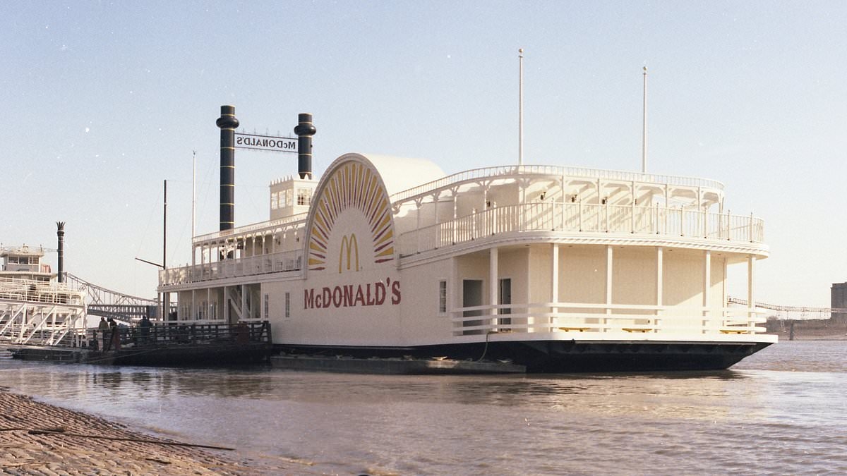 Photos of the world's first floating McDonald's that locals feared would cheapen iconic Missouri riverfront