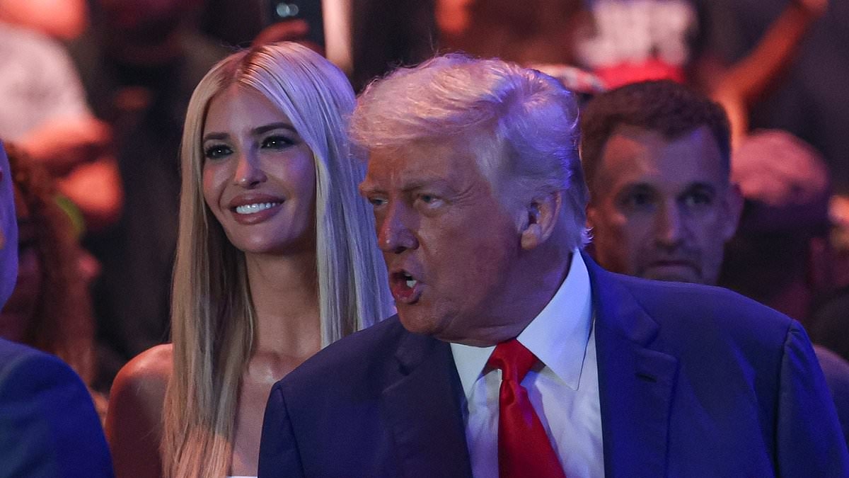 Ivanka Trump stuns at UFC event with her family, including her father, President Donald Trump