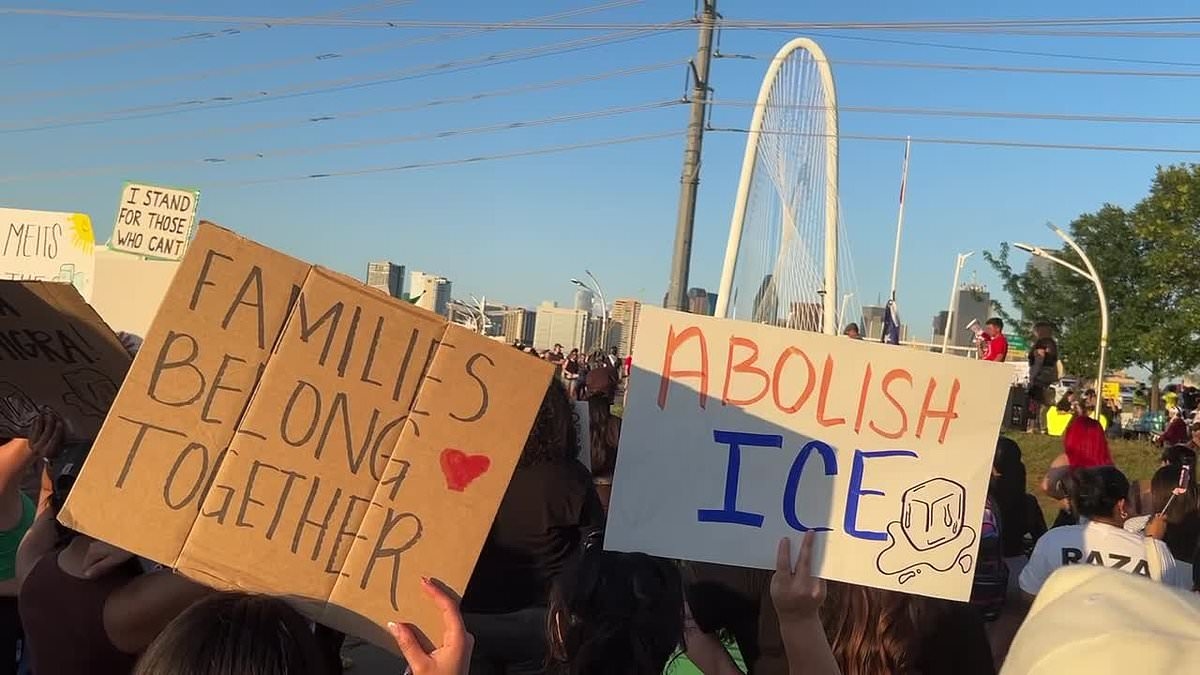 Anti-ICE mayhem explodes in Austin and Dallas as cops confront protesters demanding an end to Trump's deportations