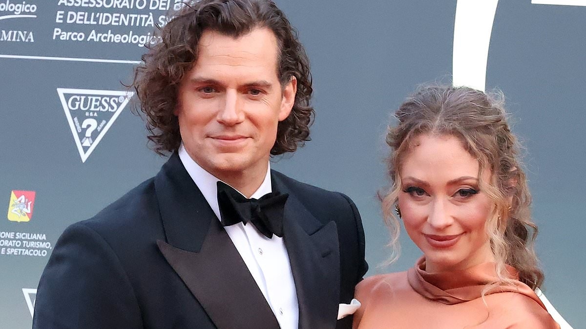 Henry Cavill shows off his flowing locks as he makes rare appearance with glam fiancée Natalie Viscusso at the Taormina Film Festival in Italy