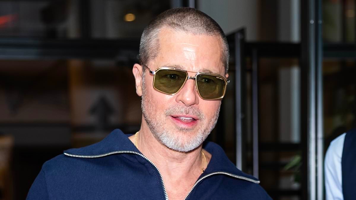 Brad Pitt reveals bald spot while spending Fathers Day 3,000 miles away from estranged kids