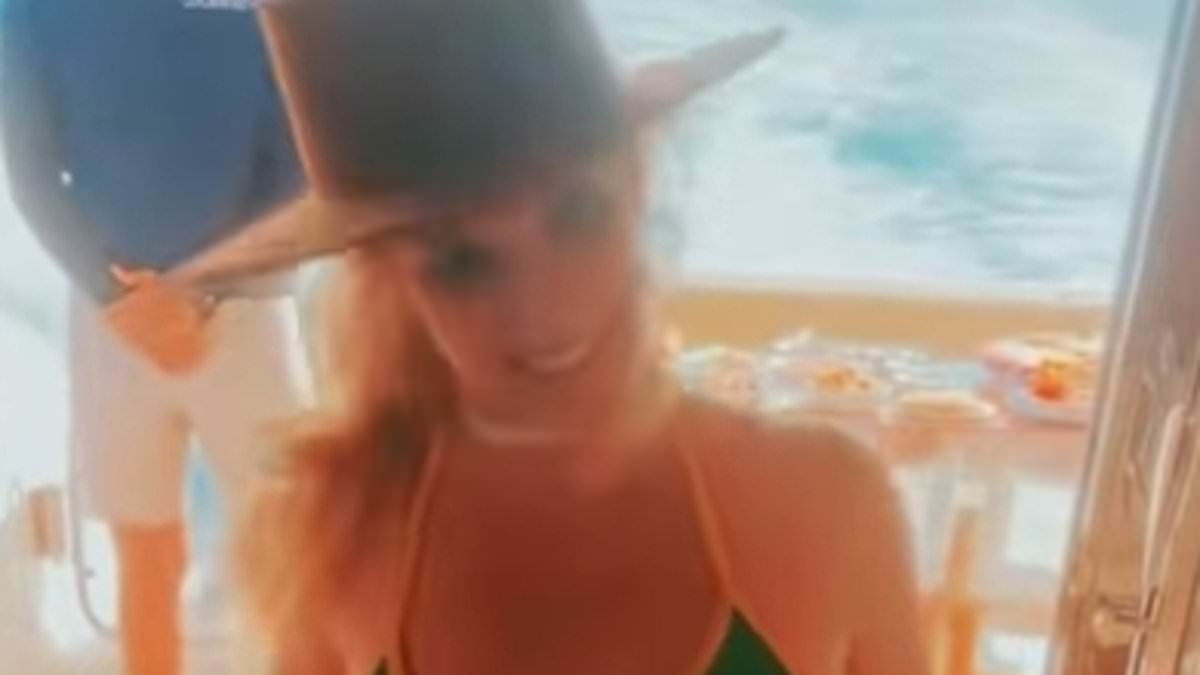 Britney Spears shares another erratic dance wearing thong bikini during yacht ride