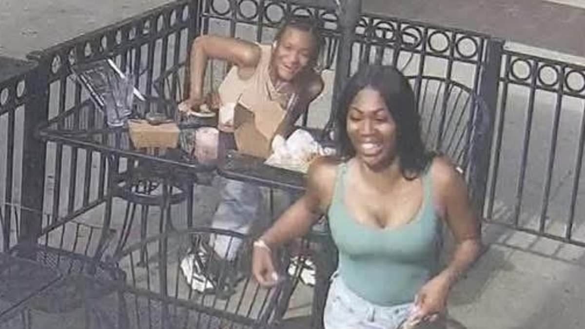 Dine-and-dashers' appallingly smug act as they get up from restaurant table and run away without paying