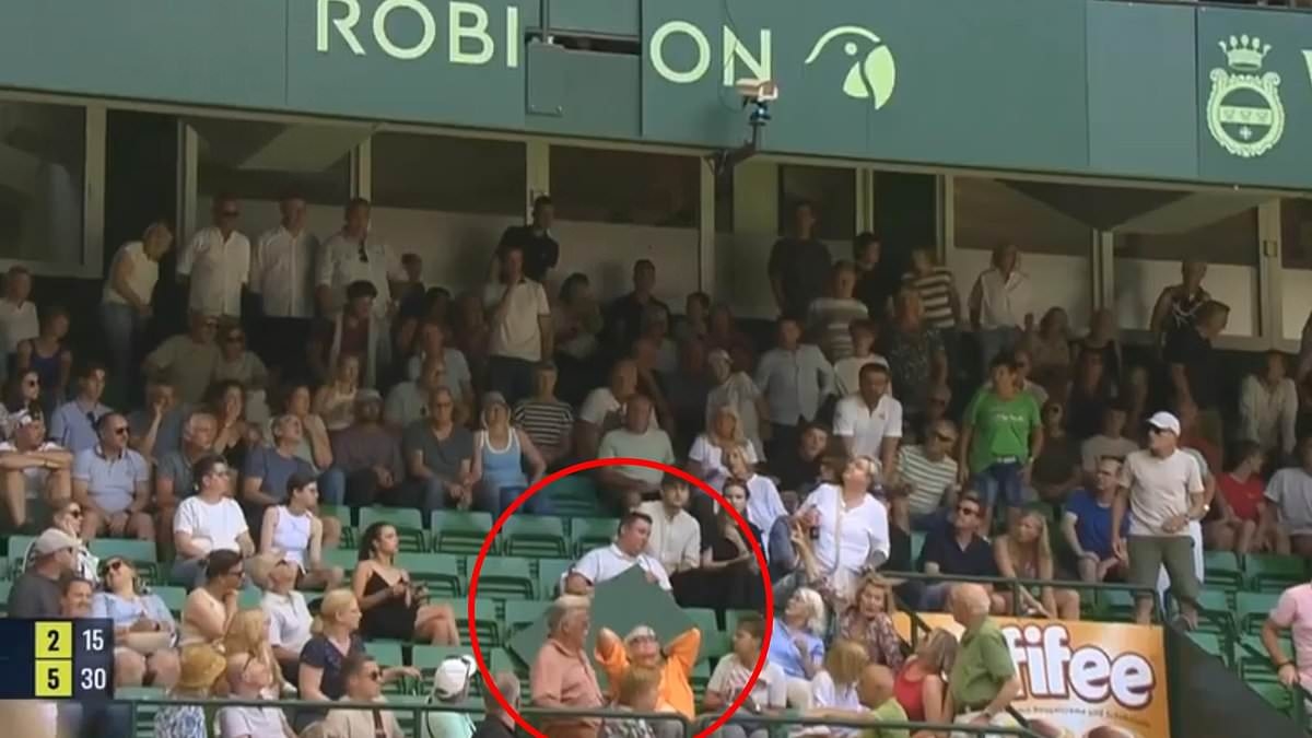 Female fan, 62, taken to hospital after advertising panel collapsed on her during Alexander Zverev match - as German star comes to her aid