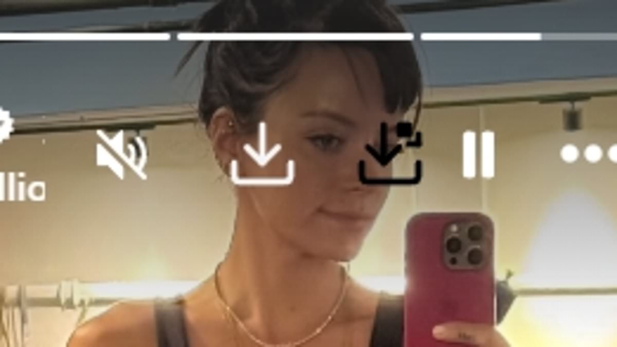 Lily Allen shows off her washboard abs as she shares gym workout selfie after enjoying a date with actor James Norton