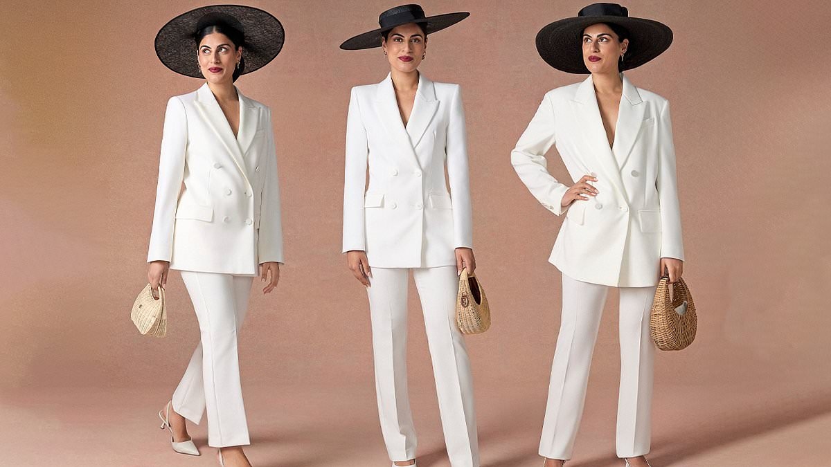SPOT THE DUPE: Which of these white suit looks totals £173, and which is nearly £3,200?