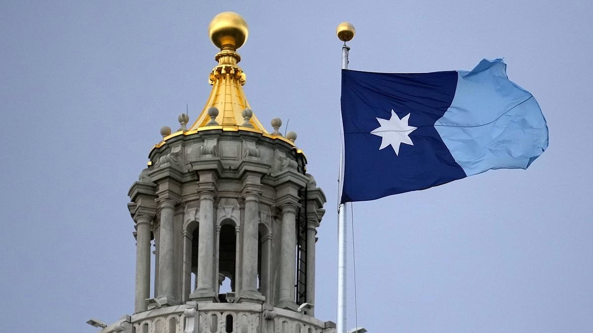 EXCLUSIVE The unsettling symbol quietly creeping onto US state and city flags... as fears mount over what it may represent