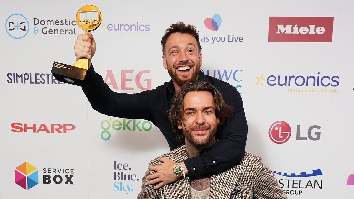 EXCLUSIVE Sam Thompson and Pete Wicks share euphoric reaction to their first ever Podcast win at the TRIC Awards as the longtime pals pay tribute to their 'family of listeners'