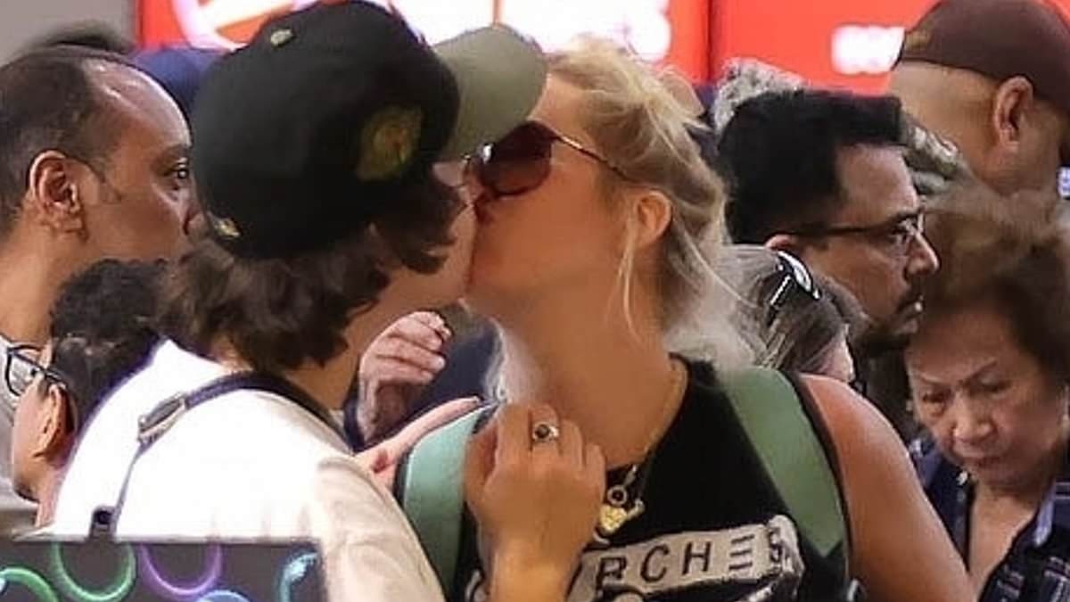 Anna Camp, 42, and girlfriend Jade Whipkey, 24, kiss like lovestruck teens... after defending 18-year age gap