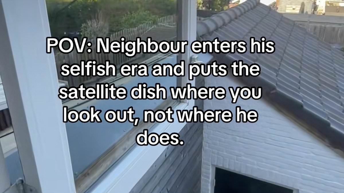 My selfish neighbour installed a satellite dish right outside my bedroom window