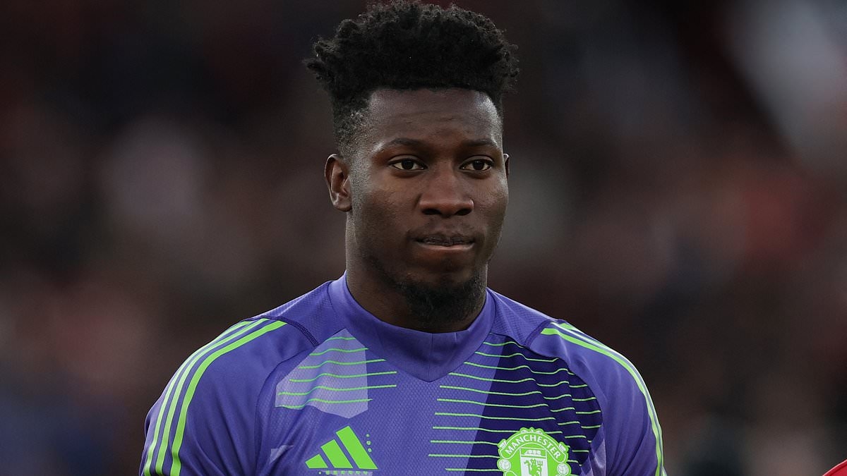 Andre Onana plays as a STRIKER in kickabout in Cameroon - as shocked fans joke Man United star should play up-front for Ruben Amorim's side