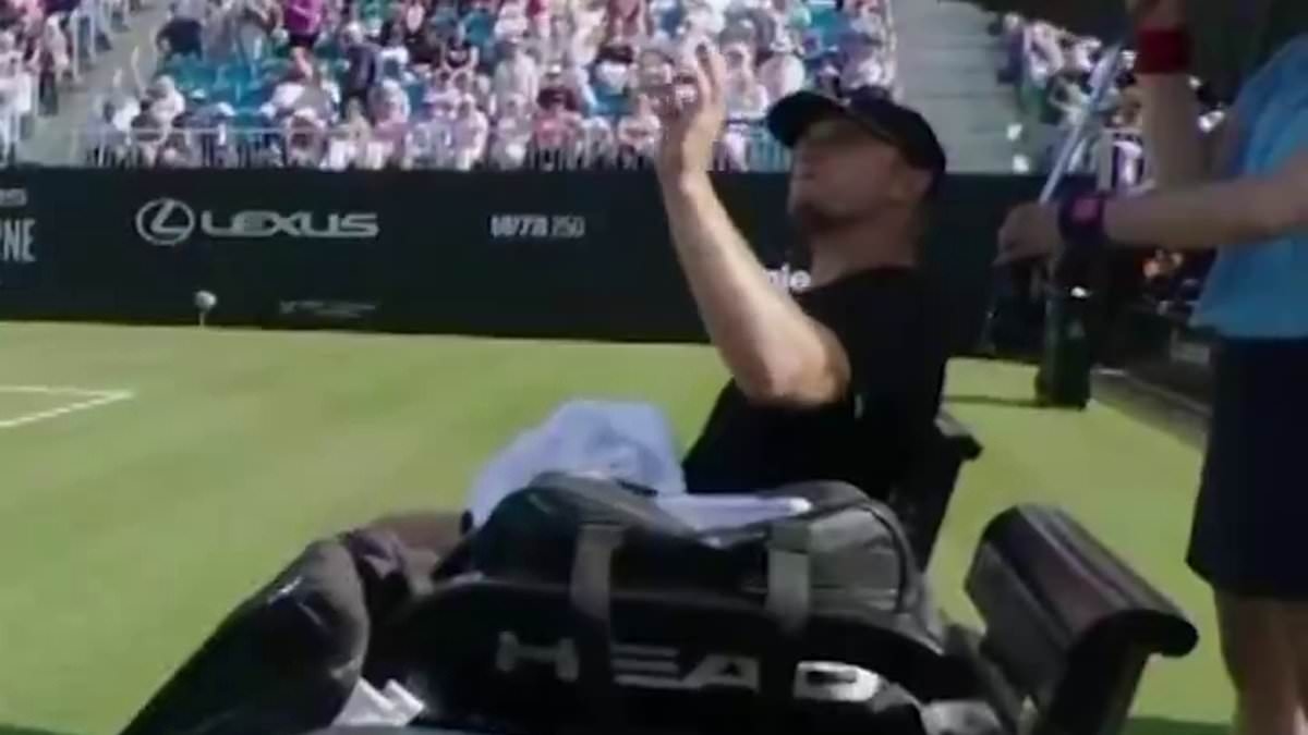 Wimbledon star tells umpire he's 'the worst I've ever seen' after refusing to accept warning for smashing his racket to the floor
