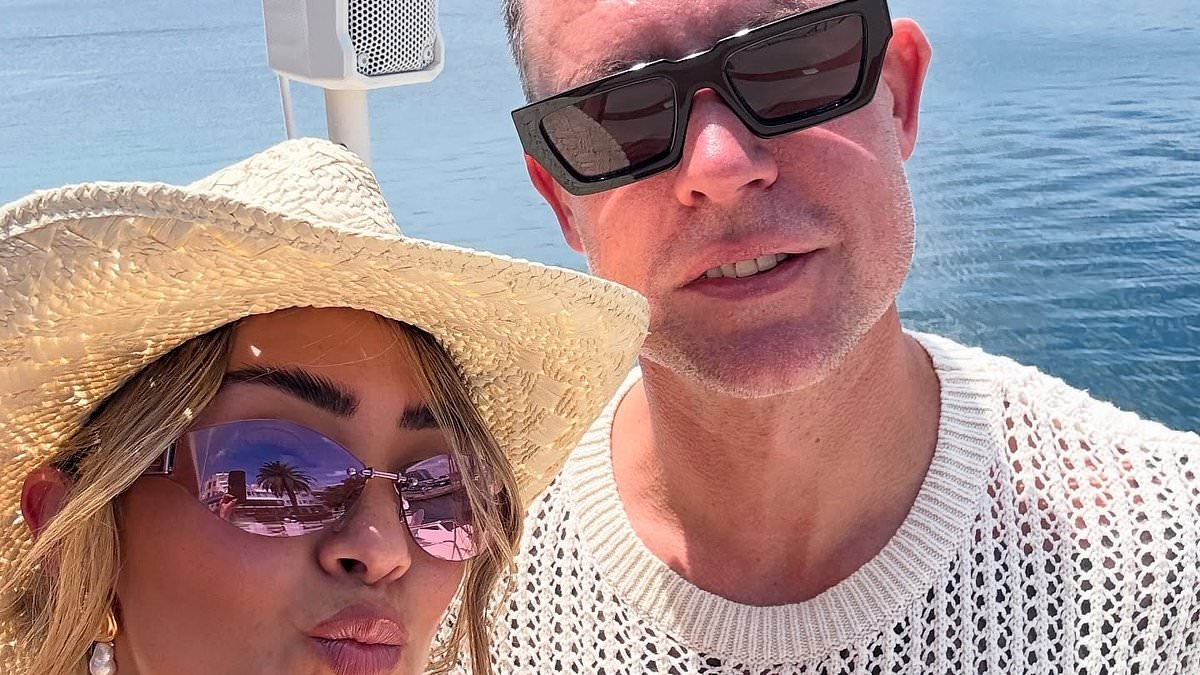 Swimsuit-clad Frankie Bridge parties up a storm in £285 Pucci sarong with husband Wayne on a Bermuda boat