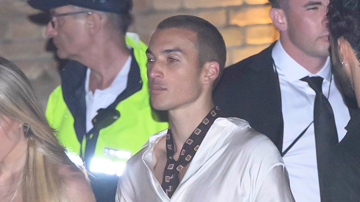 Lauren Sanchez's ex Tony Gonzalez and their son Nikko are spotted in Venice ahead of her wedding to Jeff Bezos
