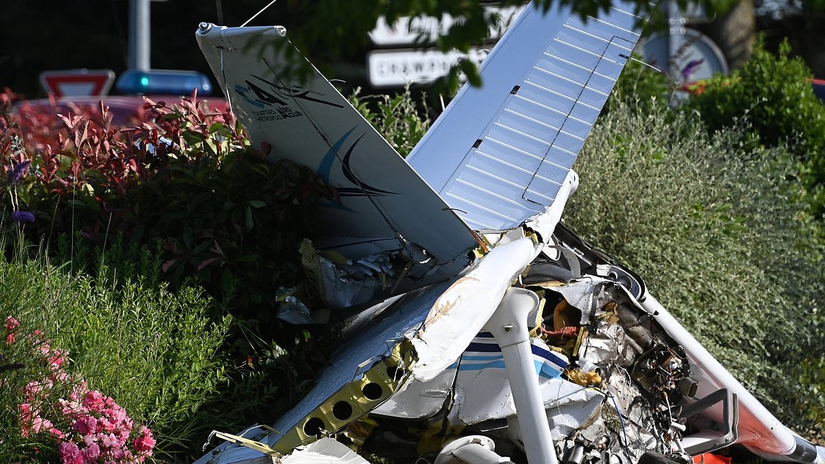 French army general dies along with couple in their 60s as plane crashes into residential area