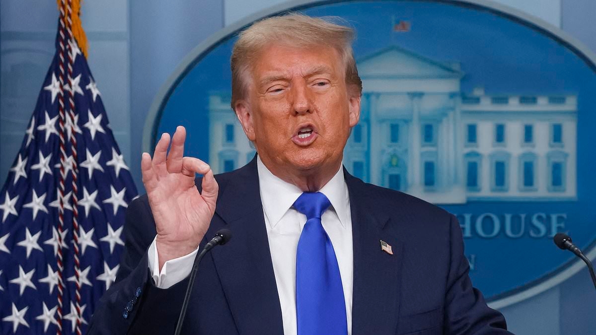 Trump FINALLY gets a question he respects as president grins from ear-to-ear after big week on Wall Street