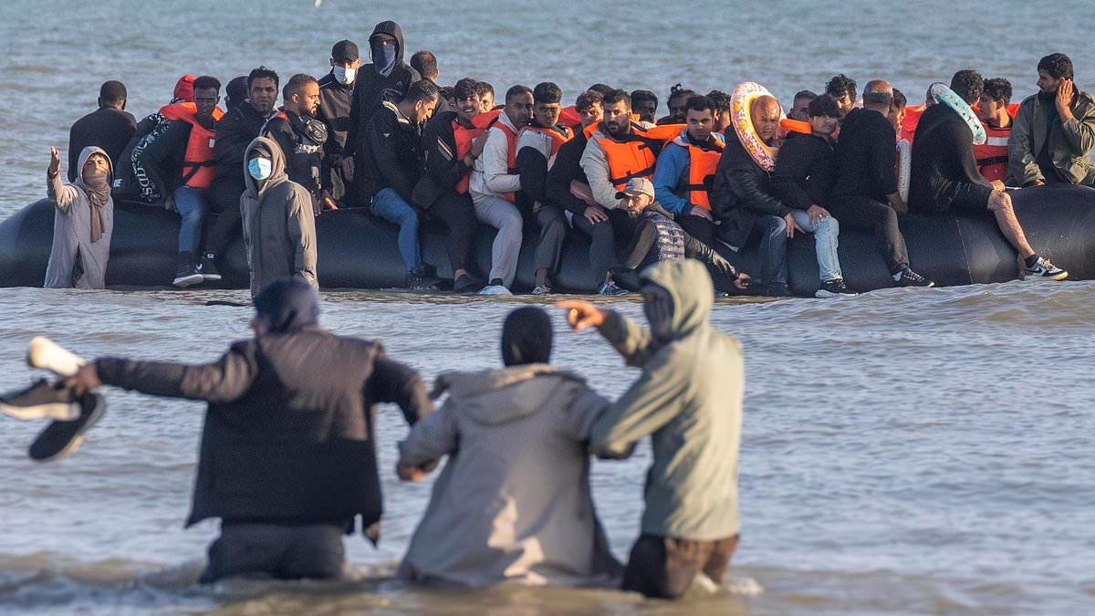 Huge boat of 60 migrants launch from French beach towards the UK - because police were in the wrong place
