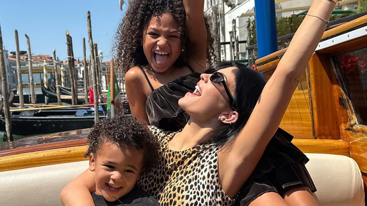 Kylie Jenner goes from sipping wine to sweet mom mode with Stormi and Aire at Bezos-Sanchez wedding
