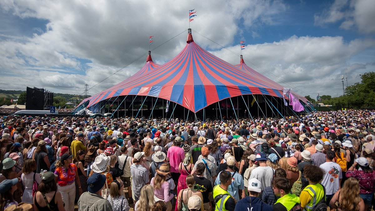 Brit DJ surprises Glastonbury crowd as he performs exclusive secret set with his son after playing his 100th show at the festival