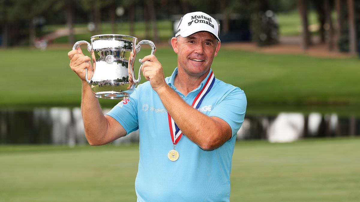 Padraig Harrington bounces back from lost ball row to claim second US Senior Open title by one shot