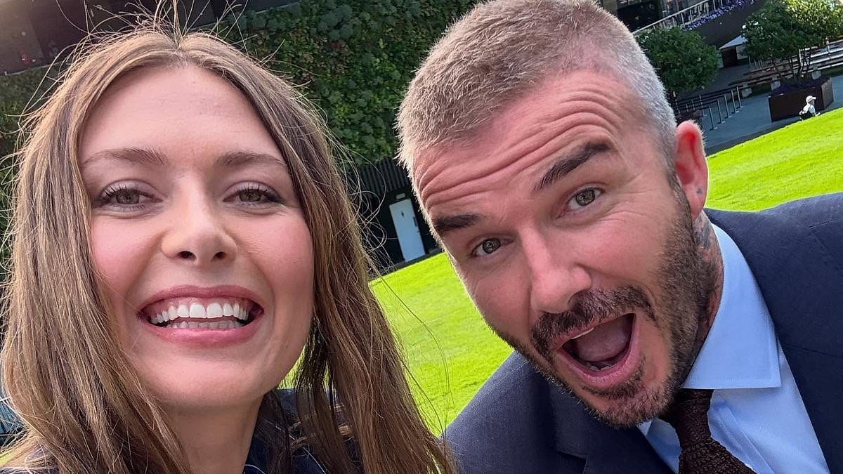 David Beckham jets in overnight from Atlanta for Day One of Wimbledon, as he joins Maria Sharapova on Henman Hill 21 years after her SW19 triumph