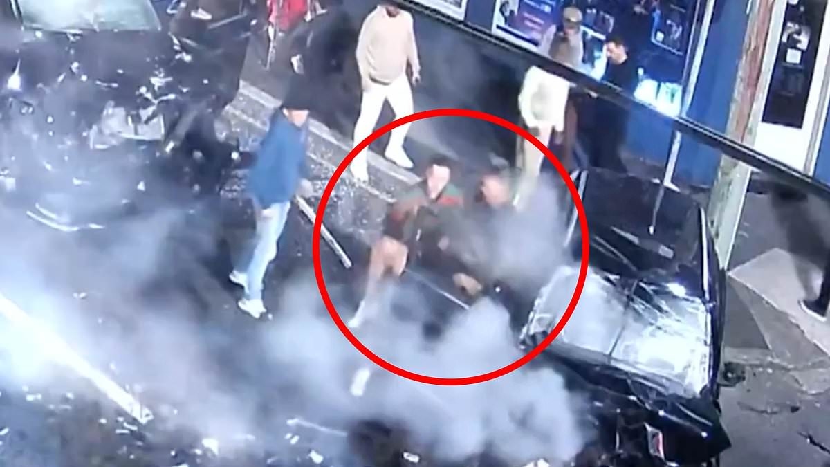 Bizarre twist as Good Samaritan who bravely helped free passengers from the crumpled wreckage of an SUV after horror crash is ARRESTED by cops moments later