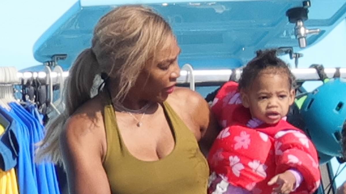 Doting mom Serena Williams soaks up the Sardinian sun on luxury yacht with husband Alexis Ohanian and family