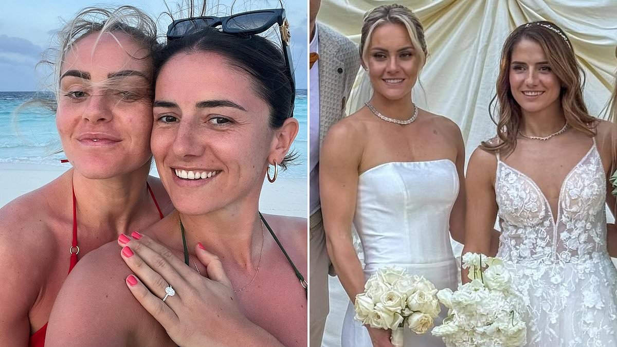 Matildas star Ellie Carpenter and her new wife are set to become rivals just weeks after their stunning French wedding